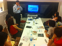 Joey sharing about the Celergen partnership opportunity in Jakarta